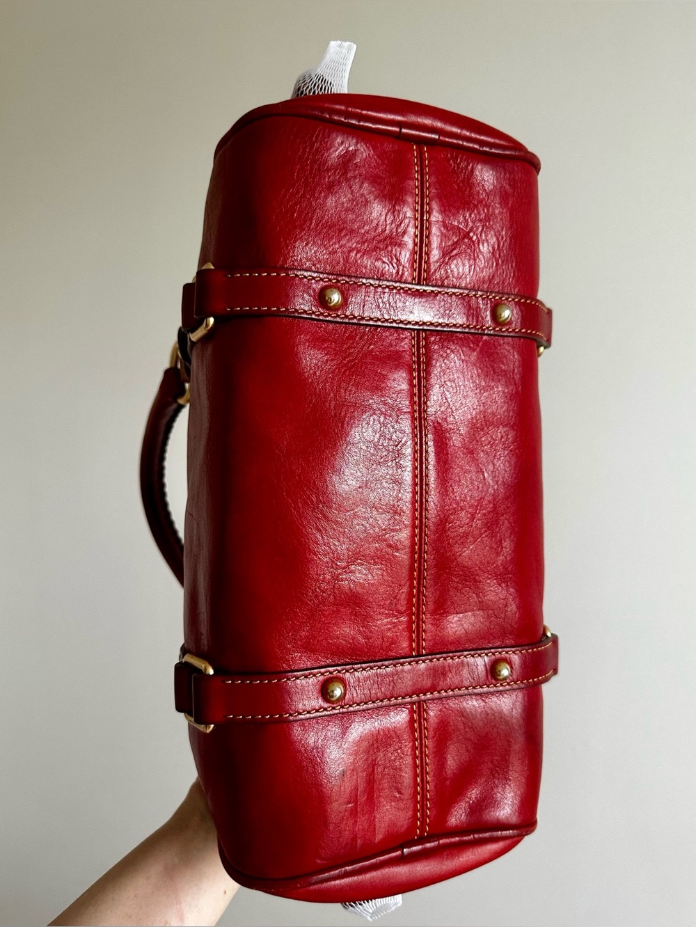 Dooney & Bourke Vintage Red Florentine Satchel EUC - Picture 10 of 15
